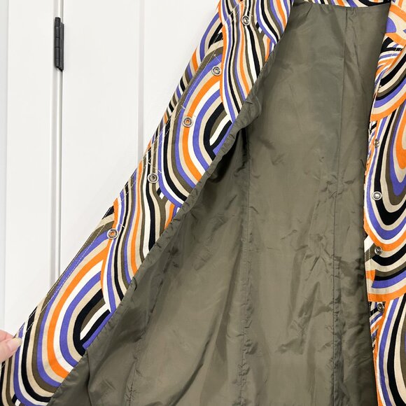 Ideology Trench Coat, Womens M, Retro Jacket, Groovy Jacket, 1960s Style, 70s - Picture 3 of 9